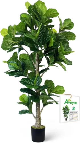 Miniatura 10 de Aveyas Árbol Artificial Ave del Paraíso de 6 pies para Decoración del Hogar, Planta de Piso Falsa de 6 Pies, Árbol Tropical Falso de Hoja de Plátano