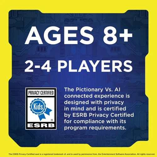 Miniatura 4 de Mattel Games Juego familiar Pictionary vs. AI para niños, adultos y familias con inteligencia artificial para 2 a 4 jugadores