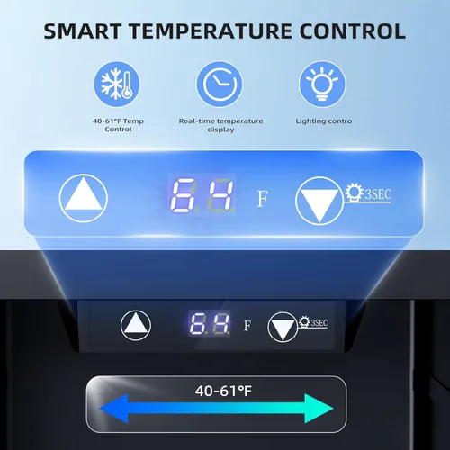 Miniatura 2 de Antarctic Star Refrigerador de Bebidas Enfriador de 18L, 24 Latas, Mini Refrigerador con Compresor Silencioso, Luz LED, Refrigerador Pequeño