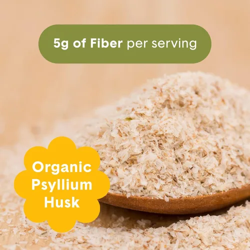 Miniatura 4 de Bellway Polvo súper fibra + fruta, sin azúcar, suplemento de fibra en polvo de cáscara de psyllium orgánico para regularidad, alivio de la hinchazón