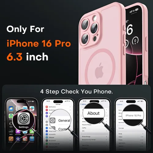 Miniatura 29 de TOCOL Funda para iPhone 11, compatible con Magsafe, protección completa de cámara, imanes integrados, protección contra caídas, funda translúcida