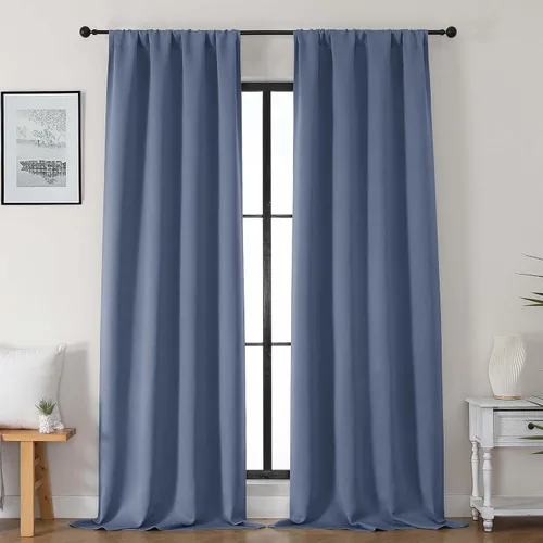 Miniatura 63 de Gwine Cortinas opacas para dormitorio, 54 pulgadas de largo, paneles de cortina de ventana con aislamiento térmico y reducción de ruido, cortinas