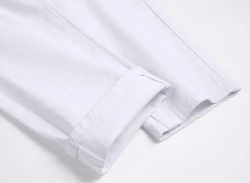 Miniatura 9 de OIIIO Pantalón vaquero de pierna recta rasgados para hombre