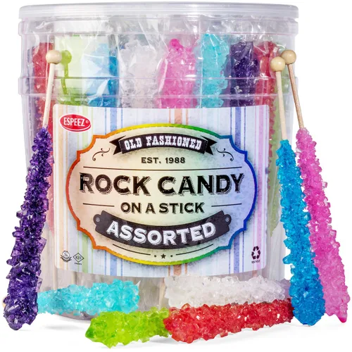 Miniatura 97 de Palitos de caramelo de roca extragrandes: 12 paletas de cereza rosa – envueltas individualmente – Palitos de caramelo de roca de cristal