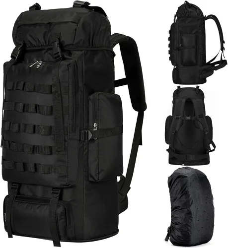 Mochila grande de 70L/100L con cubierta para lluvia, mochila táctica militar Molle, mochila táctica militar, mochila ligera para trekking, escalada