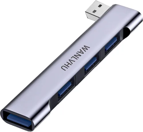 Hub USB para portátil de 4 puertos, concentrador USB 3.0 portátil, adaptador multipuerto USB para MacBook Air/Pro, portátil, PC, teclado, unidad Hub