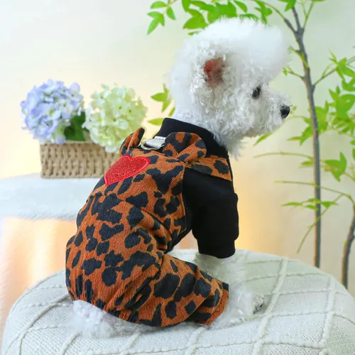 Miniatura 10 de Ropa de invierno para perros, camisas a cuadros para mascotas, elegante mono con babero para perros pequeños, lindos dibujos animados, monos