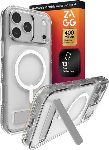 Miniatura 40 de ZAGG Crystal Palace Funda para iPhone 15 Pro Max - Protección contra Caídas (13ft/4m), Funda para iPhone Antiamarilleamiento y Resistente a