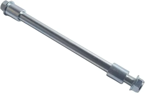Espaciador de eje de rueda delantera y trasera de 15 mm y 245 mm / 9.6 pulgadas para motocicleta, moped, scooter, quad, dirt pit bike de 125 cc, 140