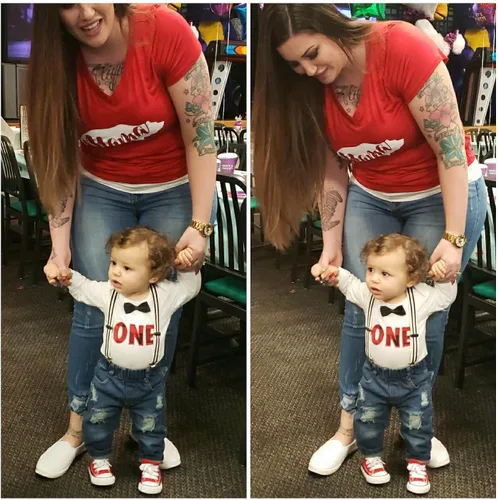 Miniatura 72 de Conjunto de ropa de cumpleaños para bebé niño pequeño, con tirantes, pantalones de mezclilla rasgados