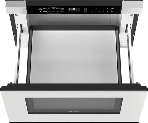 Miniatura 13 de Sharp SMD2420MS - Horno de microondas integrado con cajón de 24 pulgadas, 1.2 pies cúbicos, acero inoxidable, panel de control táctil, tecnología