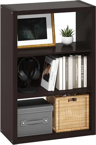 Miniatura 56 de Furinno Luder - Estantería abierta de 3 niveles, color roble francés