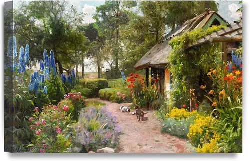 Miniatura 63 de DECORARTS - Impresiones de Giclee de Lirios de Agua de Claude Monet, Arte de Pared Enmarcado con Marco de Madera Maciza, Decoración de Jardín