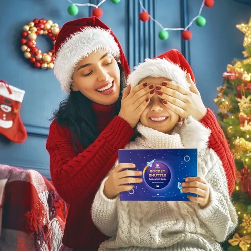 Miniatura 3 de Bombas de baño para niños, 2 bombas de baño extra grandes de transbordador espacial y cohete para baño de burbujas para niños, juego de regalo