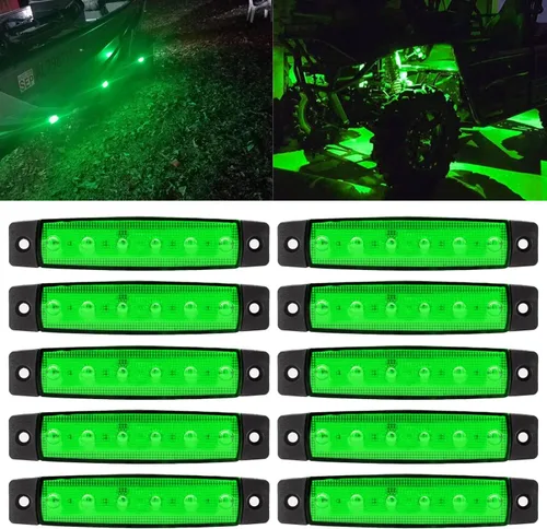 Miniatura 15 de FXC 10x 6 luces LED indicadoras laterales de gálibo para camión, autobús, remolque, luz interior impermeable para barco, luz de popa de cubierta