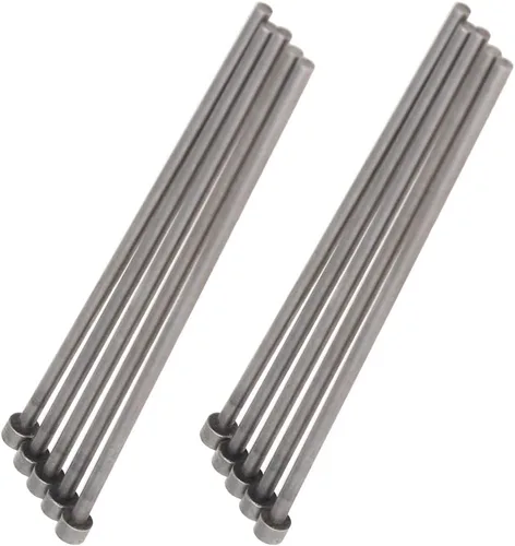 Miniatura 7 de Auniwaig 0.059 in de diámetro punta redonda de acero recto eyector Pin Punch 3.937 in largo gris plateado 20pcs