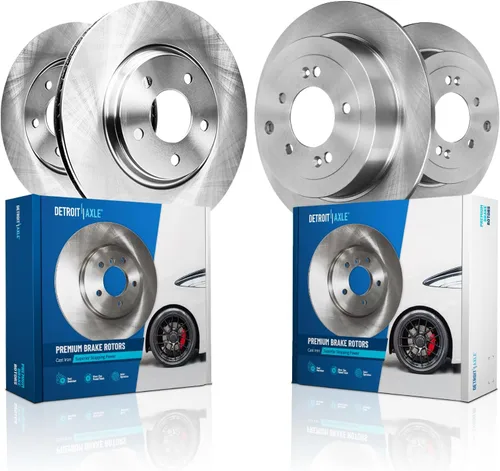 Miniatura 75 de Detroit Axle - Rotores de freno para Jeep Compass 2015-2022 Renegade 2016-2022 Fiat 500X 2016-2022, 2018, 2019, 2020, 2021. Reemplazo de rotores