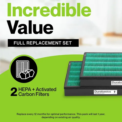 Miniatura 9 de Durabasics Replacement Compatible with 400/400S Airmega Max 2, High Performance HEPA and Activated Carbon Filter for Air Purifier, 2-Pack