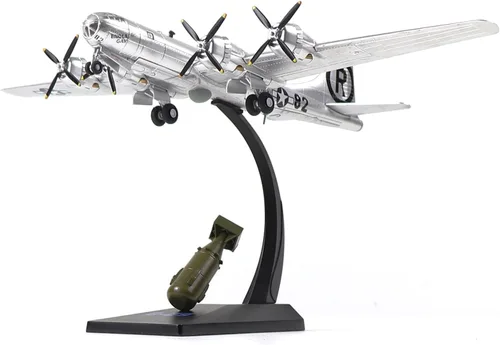 Miniatura 12 de NUOTIE Escala 1/72 B-17 Fortress Bomber (pintura verde) Pre-construcción de avión de guerra vintage de la Segunda Guerra Mundial avión de guerra