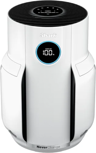 Purificador de aire Shark para el hogar, NeverChange, para habitación grande, dormitorio, oficina en casa, filtro que supera HEPA, captura Blanco