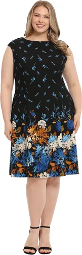 Miniatura 5 de London Times Women's Perfect Versatile Scuba Crepe Fit & Flare Dress Event Guest of Occasion Office Career