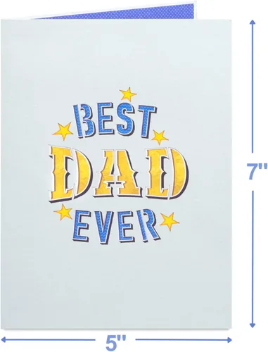 Miniatura 2 de Paper Love Tarjeta desplegable 3D para el día del padre, premio al mejor papá, regalo para papá, marido, hijo y cualquier persona, 5 x 7 pulgadas