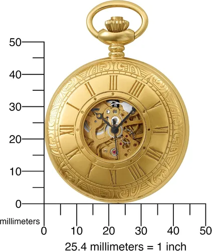 Miniatura 5 de Charles-Hubert, reloj de bolsillo mecánico chapado en oro Paris, Oro, Mecánico