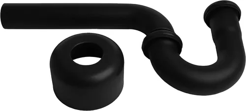 Miniatura 3 de Westbrass A400-1-62 1-1/2" OD 17 calibre P-Trap con brida de caja alta, negro mate