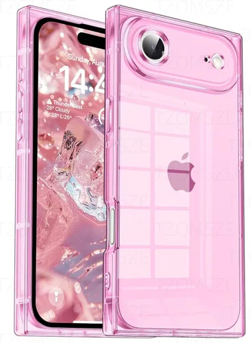 Miniatura 26 de Funda Tzomsze Compatible con iPhone Air Clear Funda, Protección de Cámara, Esquinas Reforzadas TPU Delgada Resistente a Golpes Funda Protectora