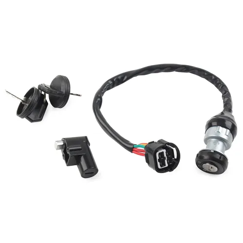 Interruptor de encendido para motocicleta de 4 cables con 2 llaves compatible con linhai T-boss 550 48295 ATV UTV