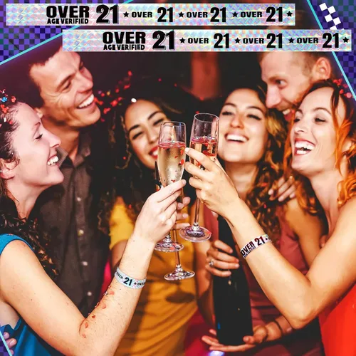 Miniatura 2 de Ferraycle Más de 21 pulseras holográficas para eventos, pulseras de plástico para fiestas, pulseras impermeables para eventos, conciertos