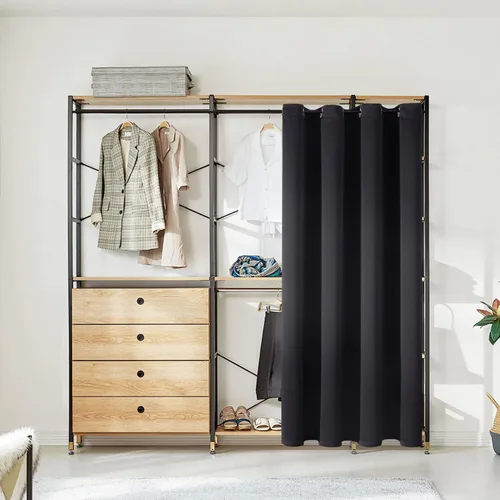 Miniatura 8 de ChrisDowa Cortinas Opacas para Puertas de Entrada para Privacidad, Cortinas de Armario con Ojales para Puerta de Armario de Dormitorio, Cubierta
