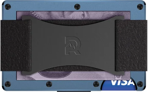 Miniatura 3 de The Ridge Cartera delgada minimalista para hombre, Cobalto mate (titanio), Minimalista