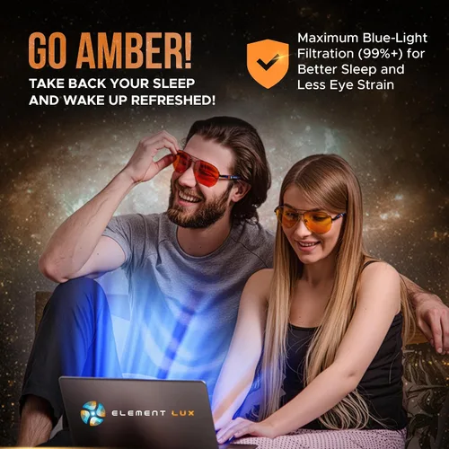 Miniatura 5 de Blue Light Blocking Glasses Amber Lenses -For Better Sleep, Gaming, Eye Strain Blocker, Computer, Sunglasses