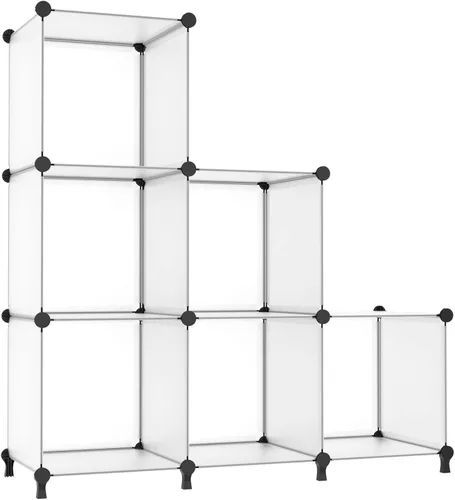 AWTATOS Organizador de armario 6 cubos, estantes de almacenamiento para armario, organizador de almacenamiento de ropa apilable DIY, estantería para