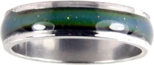 Miniatura 2 de Anillos de estado de ánimo de 0.236in de acero inoxidable sin fin de banda de colores arco iris