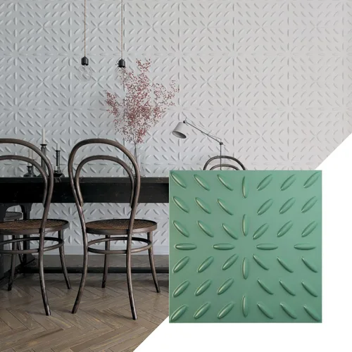Miniatura 30 de Ekena Millwork WP20X20BLWH 19 5/8 pulgadas de ancho x 19 5/8 pulgadas de alto Blaze EnduraWall Decorativo 3D Panel de pared cubre 2.67 pies cuadrados
