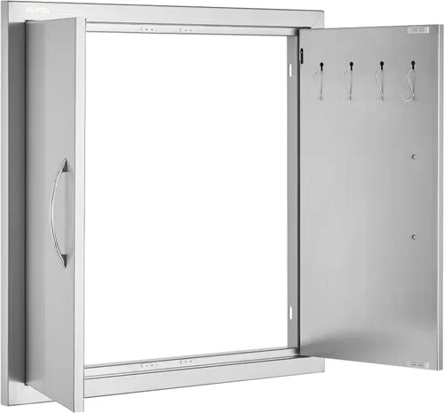 Miniatura 11 de Mophorn - Puerta doble de acero inoxidable cepillado para asador, puertas de cocina exterior para isla de barbacoa y estación de parrilla, 24