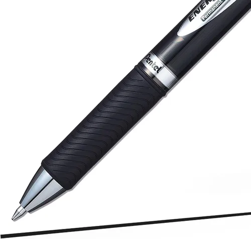 Miniatura 9 de Pentel EnerGel PRO - Bolígrafo de gel permanente, (0.028 in), línea media, tinta negra, caja de 12 bolígrafos (BLP77-A)