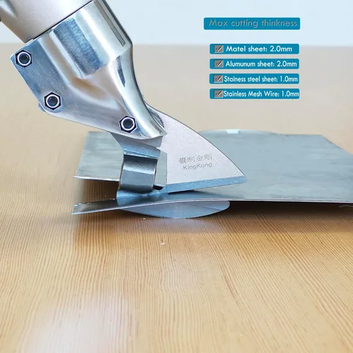 Miniatura 4 de Tijeras eléctricas inalámbricas de metal con cabezal giratorio de 360°, cortador eléctrico duradero para hojas, mallas de hierro, aluminio, acero