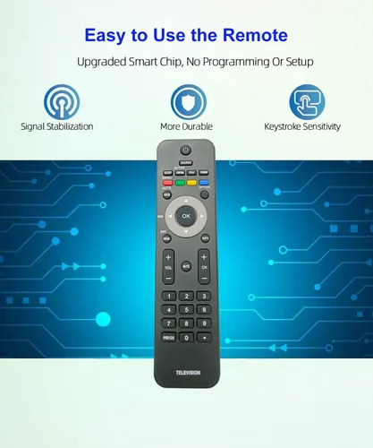 Miniatura 4 de Mando a distancia de repuesto universal para Philips 19PFL3403D/F7 22PFL3504D/F7 32PFL3514D/F7 32PFL3505D/F7 32PFL5403D/F7 32PFL3506/F7