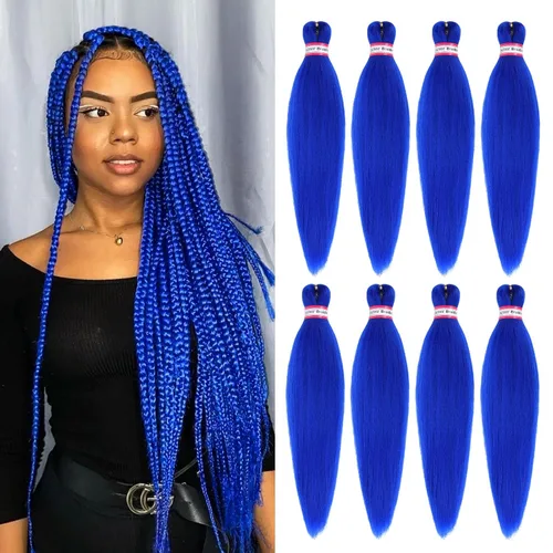 Miniatura 92 de Extensiones de cabello para trenzar preestiradas, color negro, 12 pulgadas, 8 paquetes de cabello natural para trenzar, fácil trenza, ajuste de agua