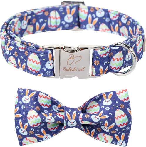 Miniatura 10 de Collares Verdes para Perros Pequeños, Lindo Collar de Pana para Perro con Corbatín, Hebilla de Metal de Seguridad, Collares Ajustables