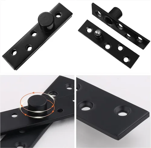 Miniatura 2 de Bisagra giratoria de acero inoxidable de 270 grados, bisagras de ocultación de puerta, bisagras de pivote hacia arriba, eje inferior, color negro