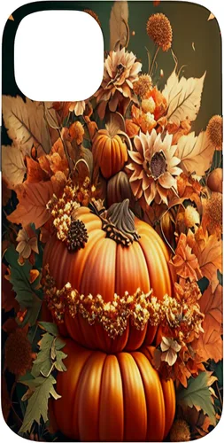 Miniatura 15 de Funda para iPhone 13 Pro Max con diseño de hojas otoñales y calabazas