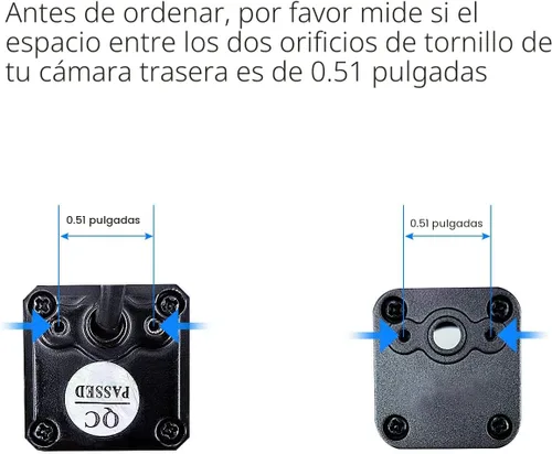 Miniatura 7 de Pixelman Soporte Universal para Cámara de Visión Trasera de Coche y Placa de Matrícula, Montura de Cámara de Respaldo Mejorada de Acero Inoxidable