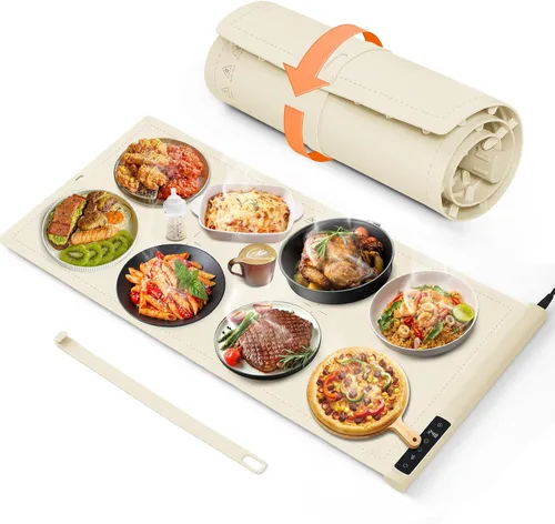 Miniatura 16 de Tapete de calentamiento para alimentos extra grande - 36"x16" bandejas de calentamiento eléctricas para buffets de fiestas, calentadores