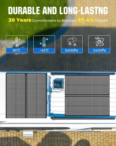 Miniatura 7 de Panel Solar de 18BB 100 Vatios, Panel Solar N-Type de 12V 100W, Módulos PV Monocristalinos de Alta Eficiencia del 25% para RV, Marino, Techo