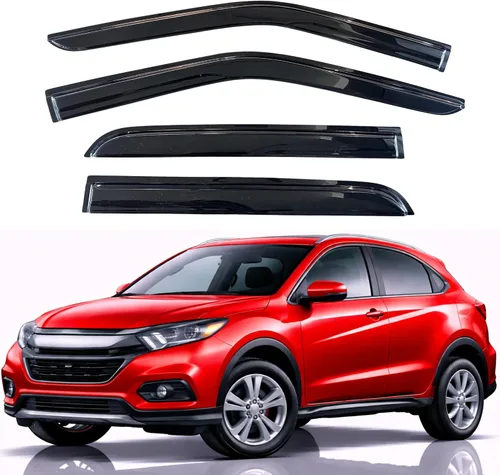 Miniatura 185 de KPY Visor de ventana compatible con Hyundai Tucson 2021-2025, 4 piezas de deflector de ventilación para ventana lateral, estilo Mugen, protector