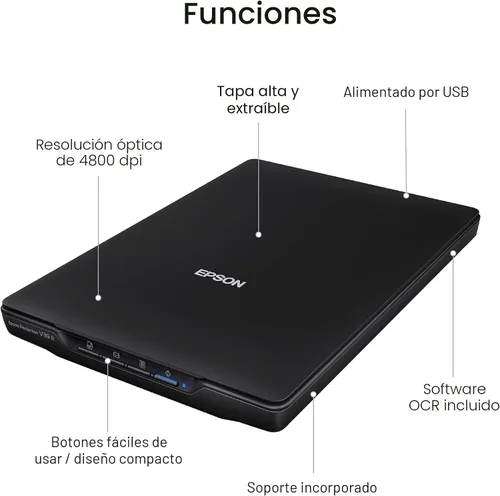 Miniatura 8 de Epson - Perfection V39 II - Escáner plano de documentos y fotos a color - Resolución óptica de 4800 ppp - Tapa extraíble de gran altura - Escaneo a